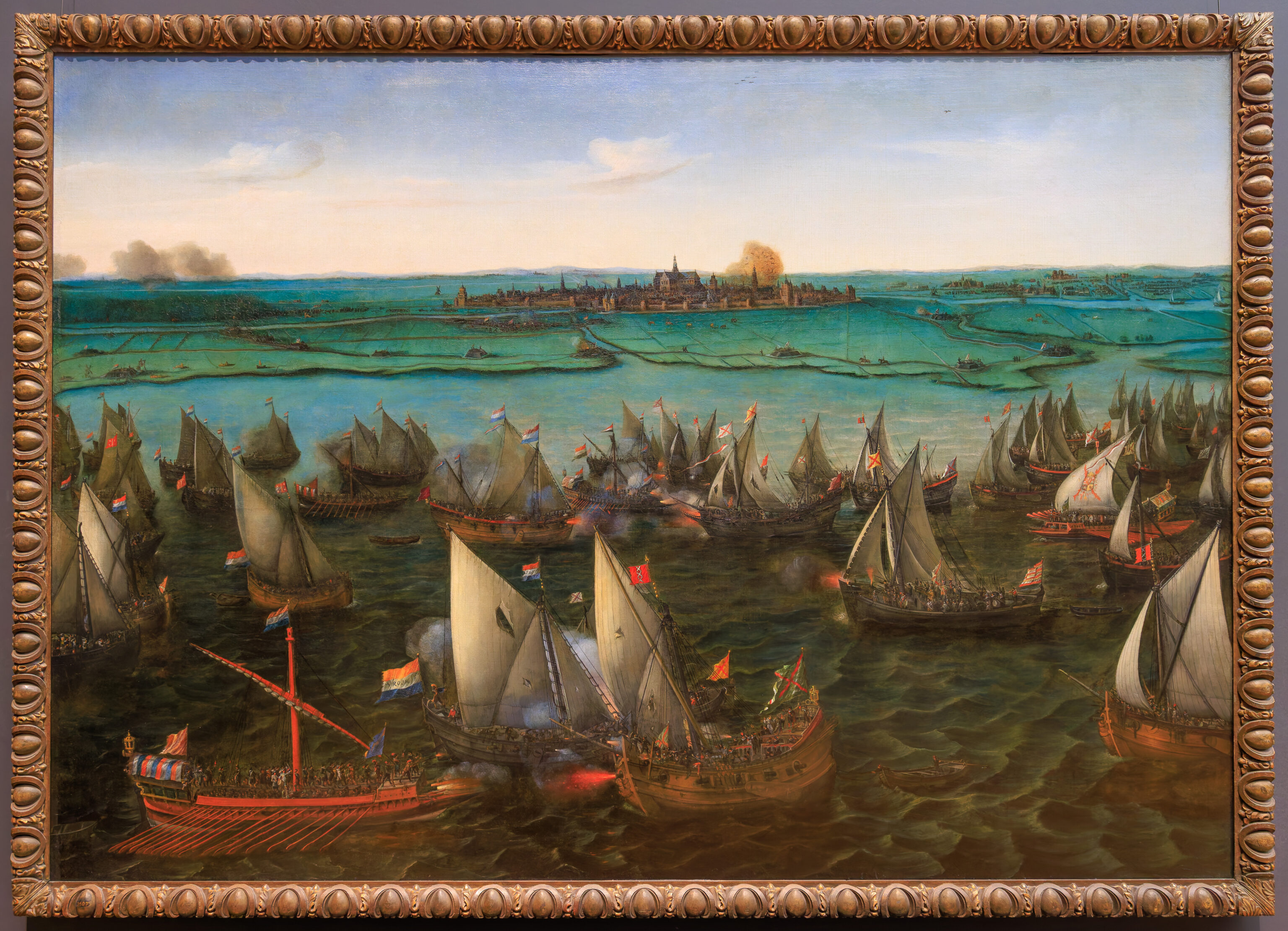 Hendrick Cornelisz Vroom, Battle between Dutch and Spanish Ships on the Haarlemmermeer, ~1629