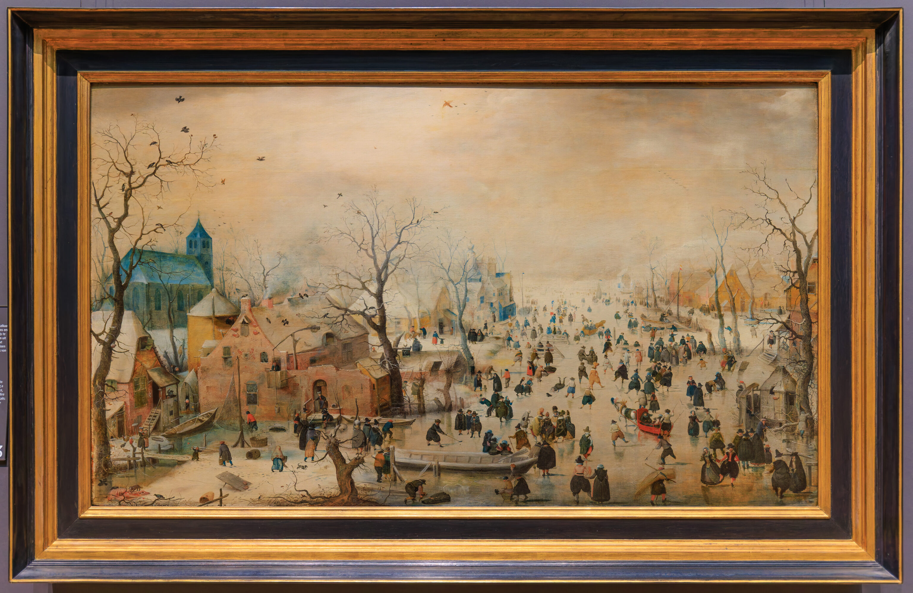 Hendrick Avercamp, Winter Landscape with Ice Skaters, ~1608