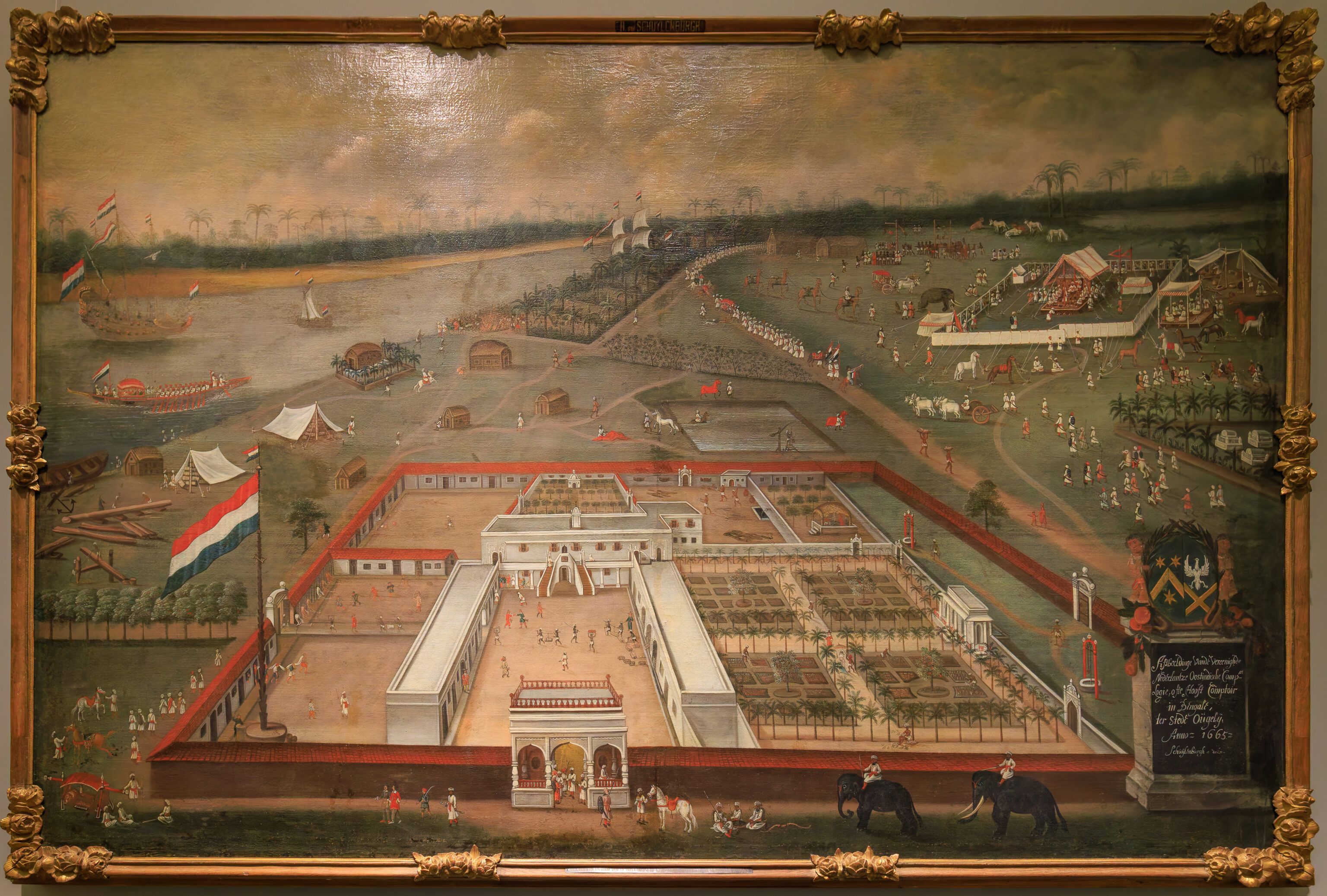 Hendrik van Schuylenburgh, The Trading Post of the Dutch East India Company in Hooghly, Bengal, 1665