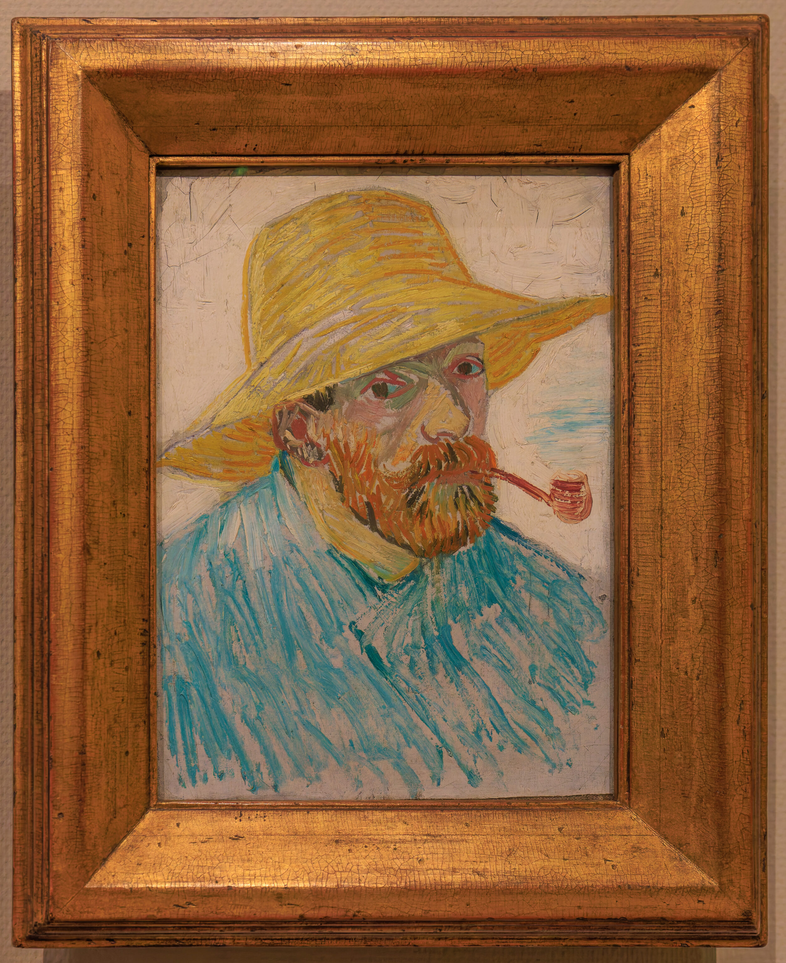 Vincent Van Gogh, Self-Portrait with Pipe and Straw Hat, 1887