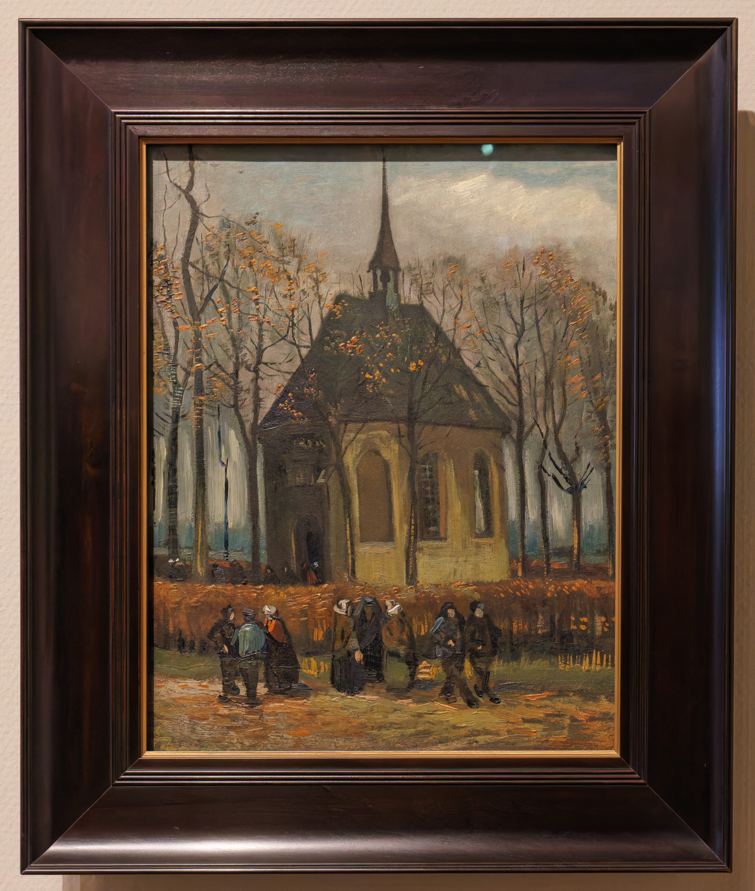 Vincent van Gogh, Congregation Leaving the Reformed Church in Nuenen, 1884-1885